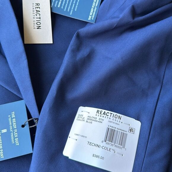 Reaction Kenneth Cole the ready flex suit blue size 44Lx37W NWT in packaging - Picture 3 of 3